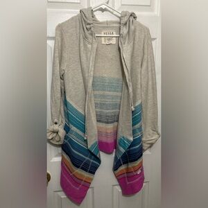 Billabong striped hooded cover up